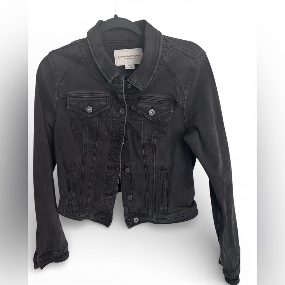 Pilcro and the Letterpress Women’s Black Denim Cropped Jean Jacket Size M